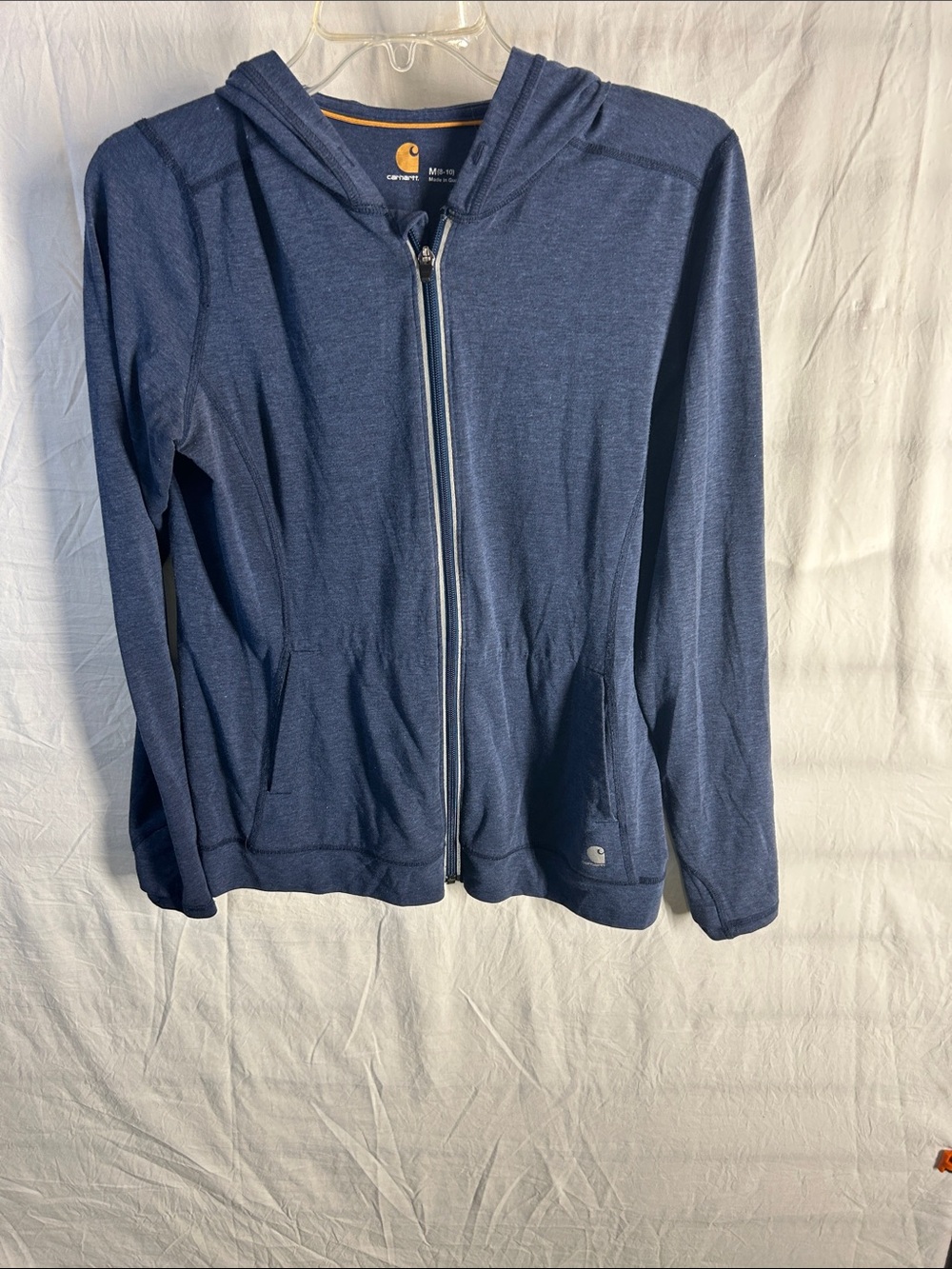 Carhartt Women's Dark Navy Full-Zip Hooded Utility Jacket